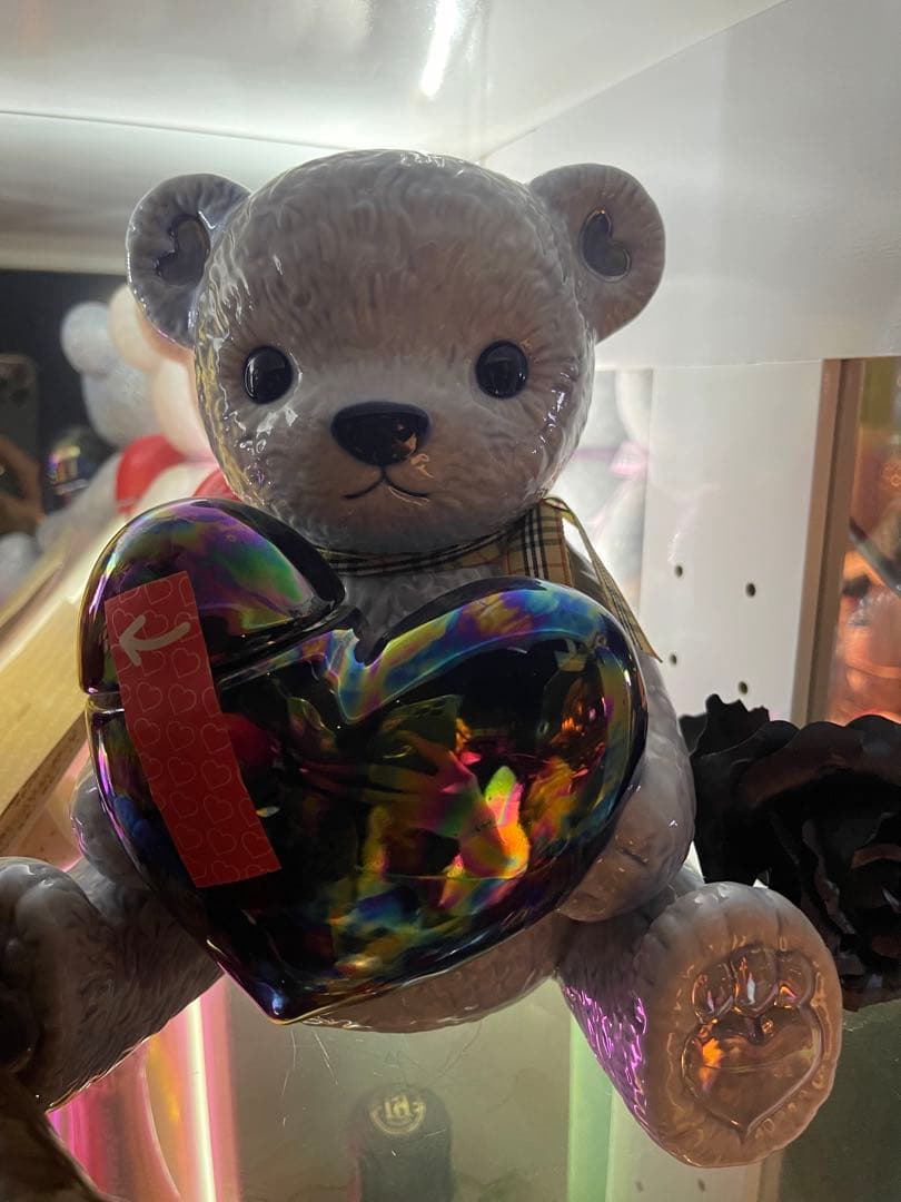 新品　陶器ブランデーテディ　ハート型　ボトル　　中身あり