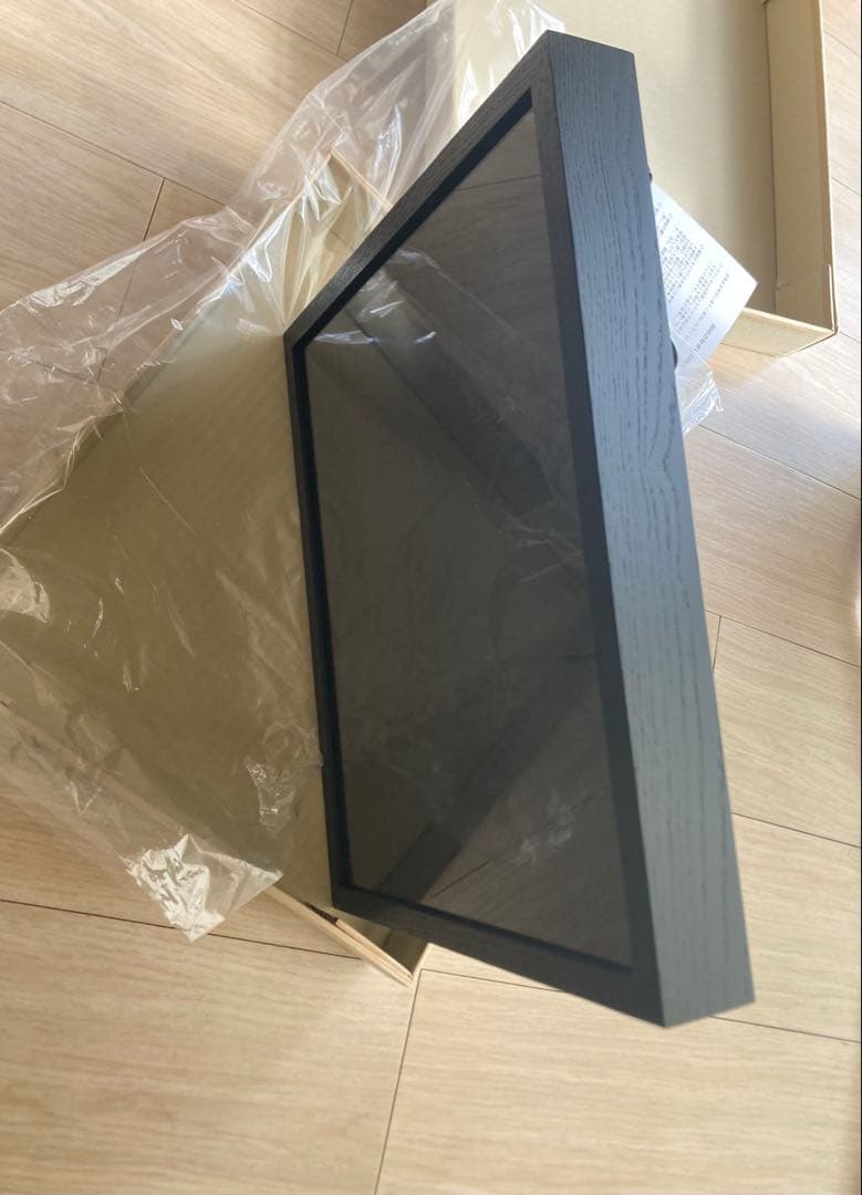 油彩額縁 F3号 [同志舎 細角箱15 黒] 2個セット