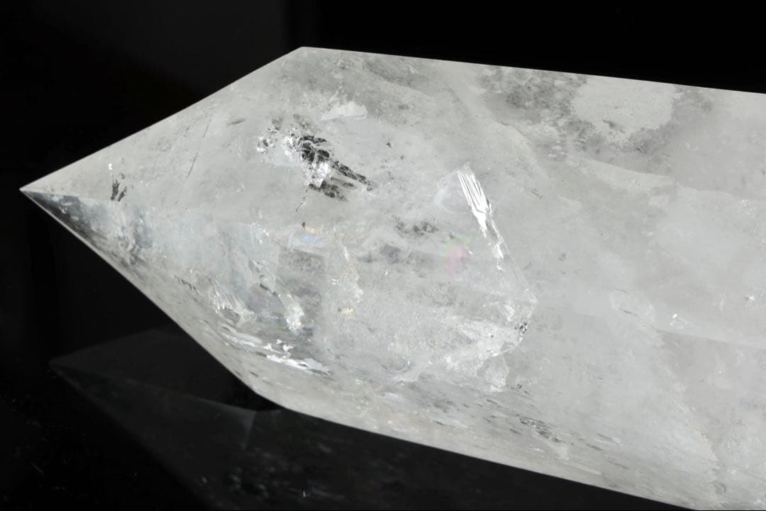 超特大95㎝ 虹入水晶ポイント 天然水晶 原石 天然石 六角水晶 パワーストーン