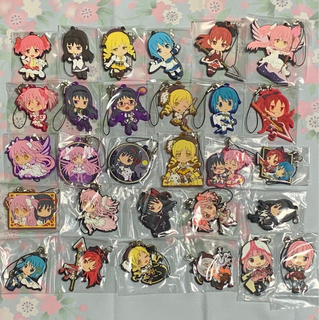 魔法少女まどか☆マギカ ラバーストラップ まどか、ほむら、マミ、さやか、杏子
