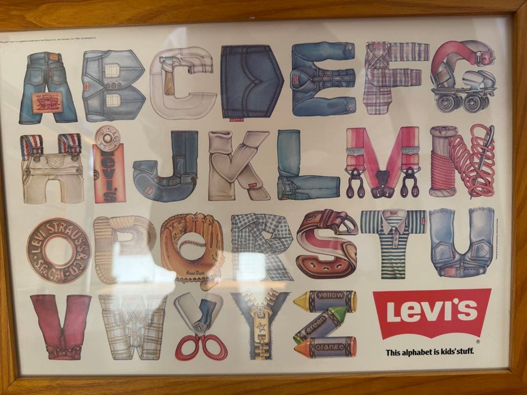 希少Levi’s 80sキッズポスターリーバイス額装