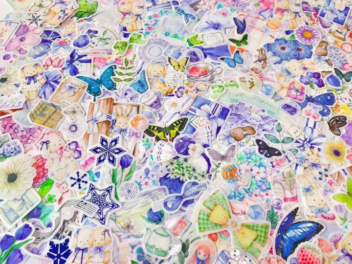 可愛いい❤️❤️フレークシール( ⸝⸝•ᴗ•⸝⸝ )お洒落なうさぎさんのセット♡♡