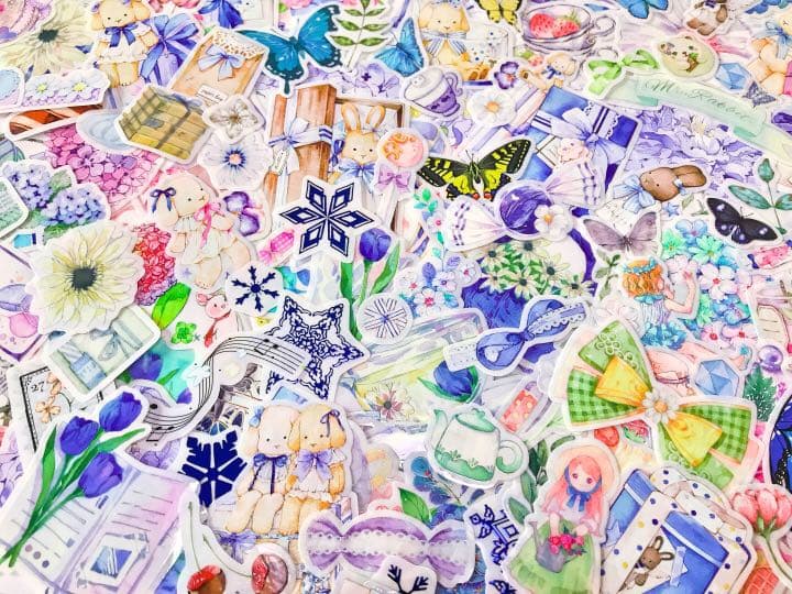 可愛いい❤️❤️フレークシール( ⸝⸝•ᴗ•⸝⸝ )お洒落なうさぎさんのセット♡♡