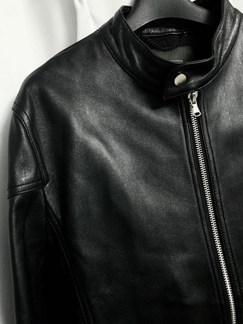 Lサイズ◎NANO UNIVERSE 羊革 ラムレザー 名作 シングルライダース