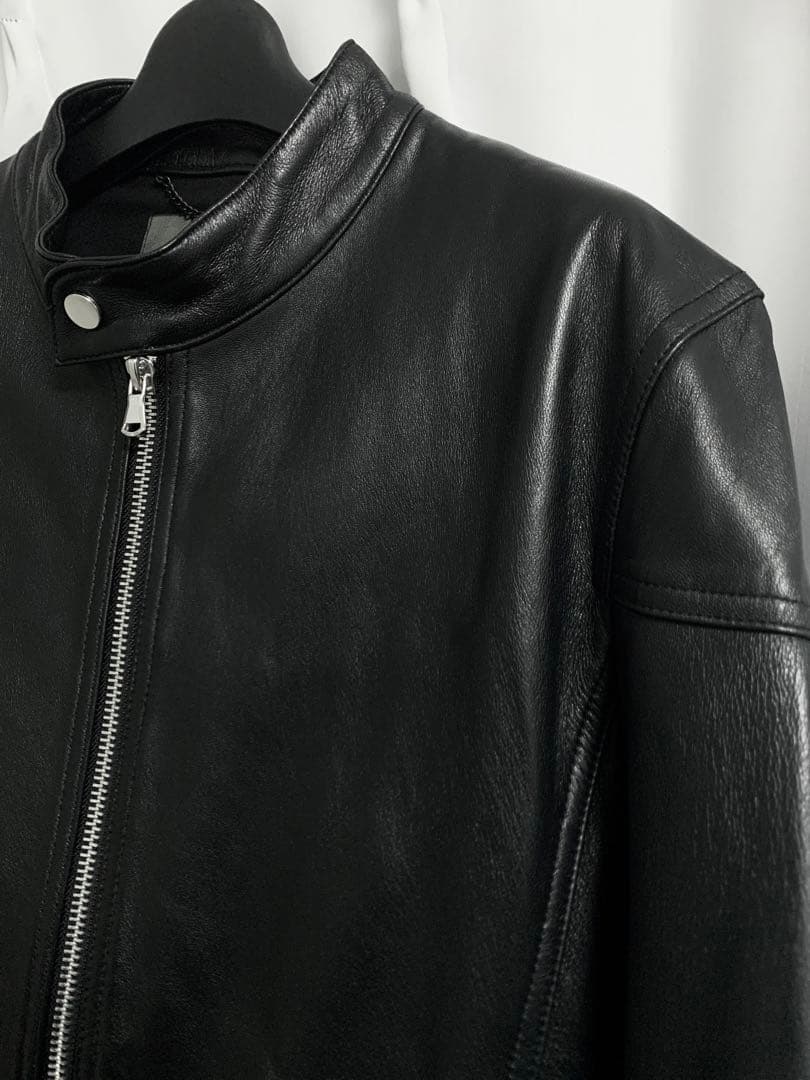 Lサイズ◎NANO UNIVERSE 羊革 ラムレザー 名作 シングルライダース