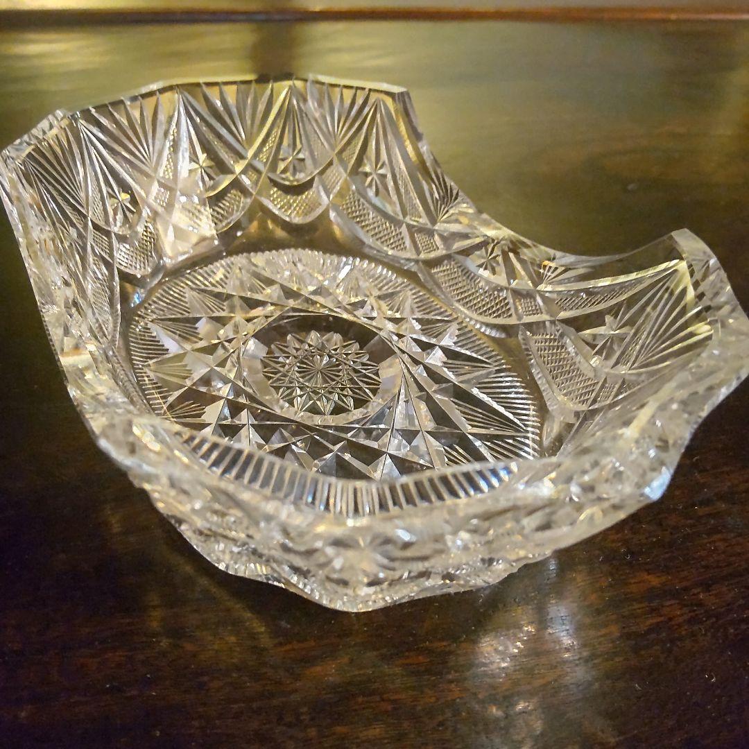 須田秀石　茶懐石用、クリスタル舟形向付け鉢　８客プラス２客