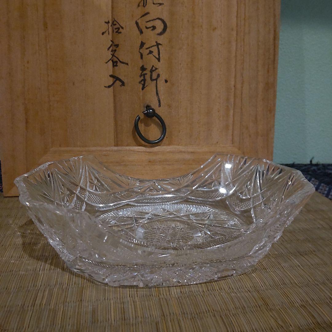 須田秀石　茶懐石用、クリスタル舟形向付け鉢　８客プラス２客