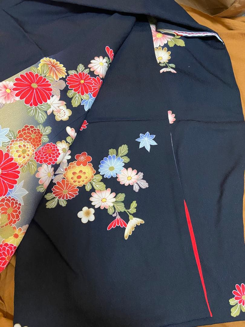 七五三用 花柄刺繍 着物セット