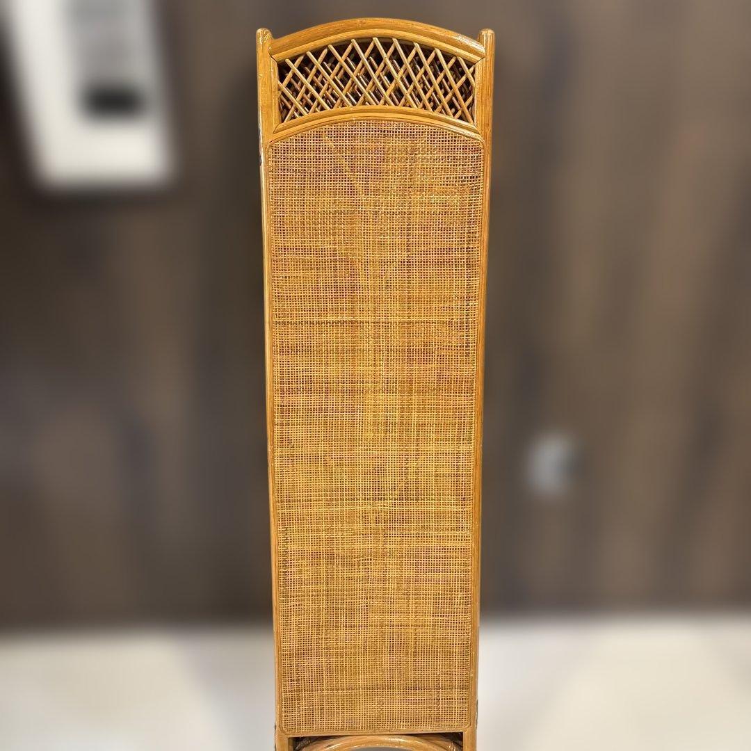 籐 ラタン 4連パーテーション 昭和レトロ 籐　間仕切り　衝立