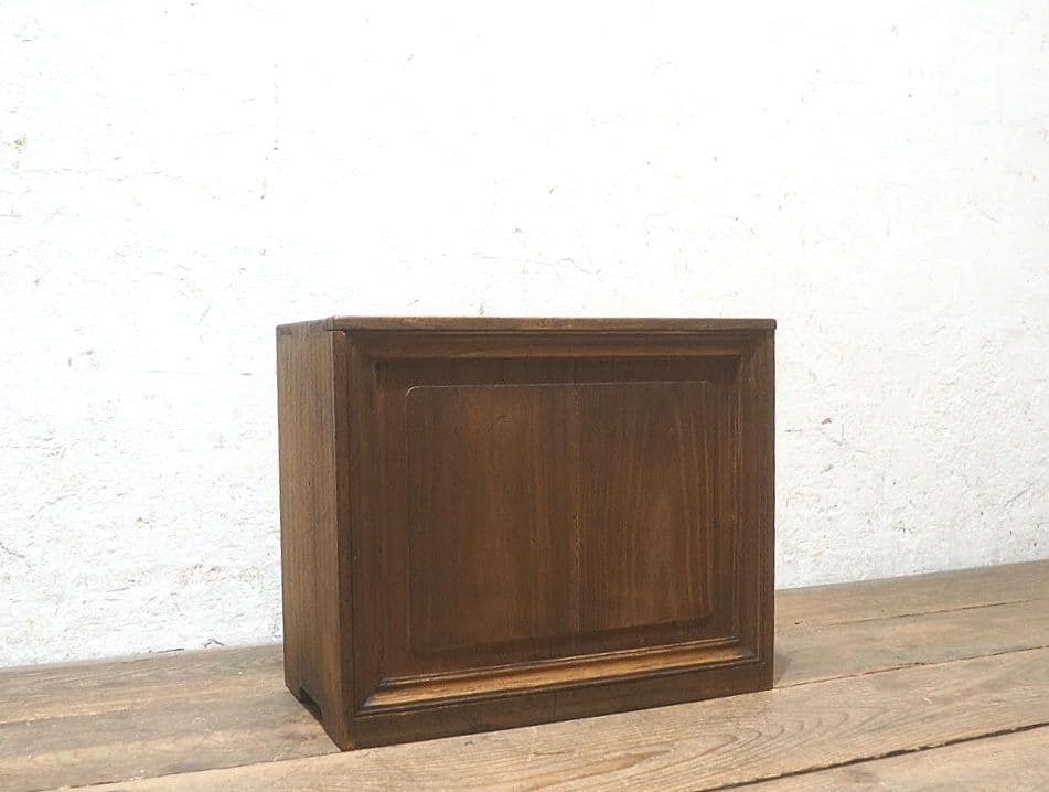 1378 ケンドン扉 レトロな桐の収納棚　ケース　古家具　古道具　アンティーク