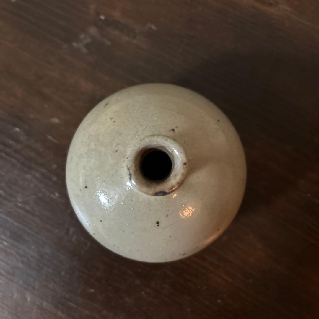 古丹波　白丹波油壷　江戸時代 小壺 花器 酒器 民藝 検:白洲正子　李朝 粉引