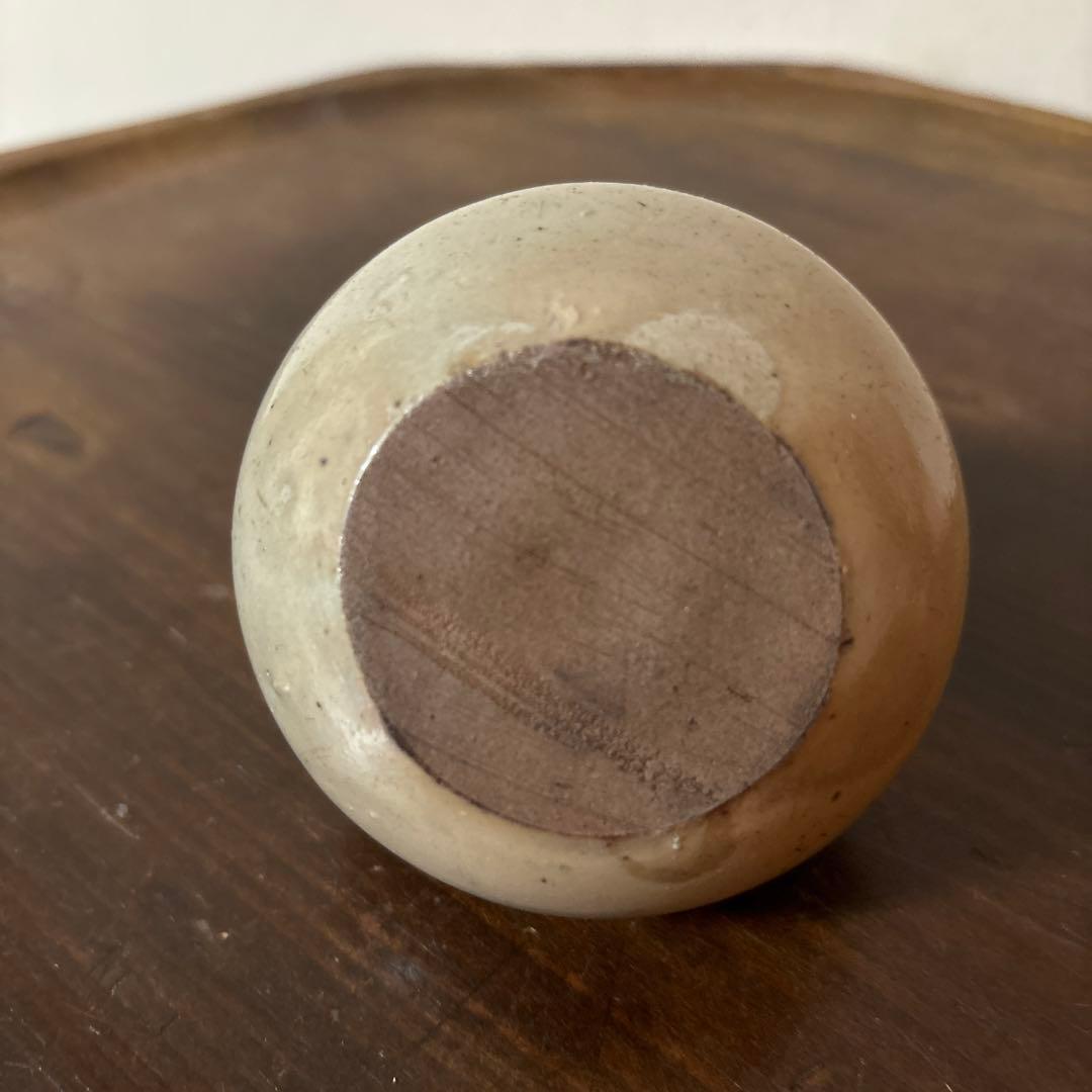 古丹波　白丹波油壷　江戸時代 小壺 花器 酒器 民藝 検:白洲正子　李朝 粉引