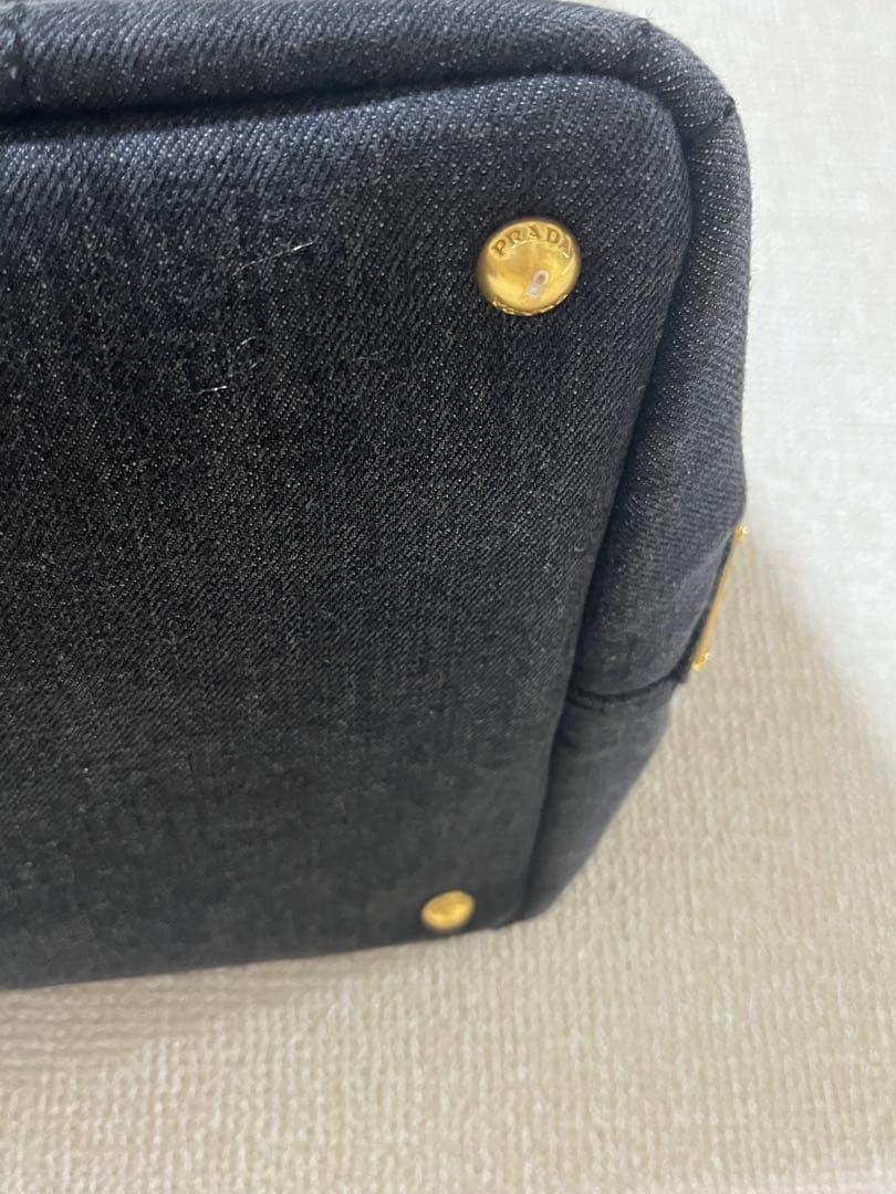 プラダ PRADA カナパ トートバッグ L ブラックデニム