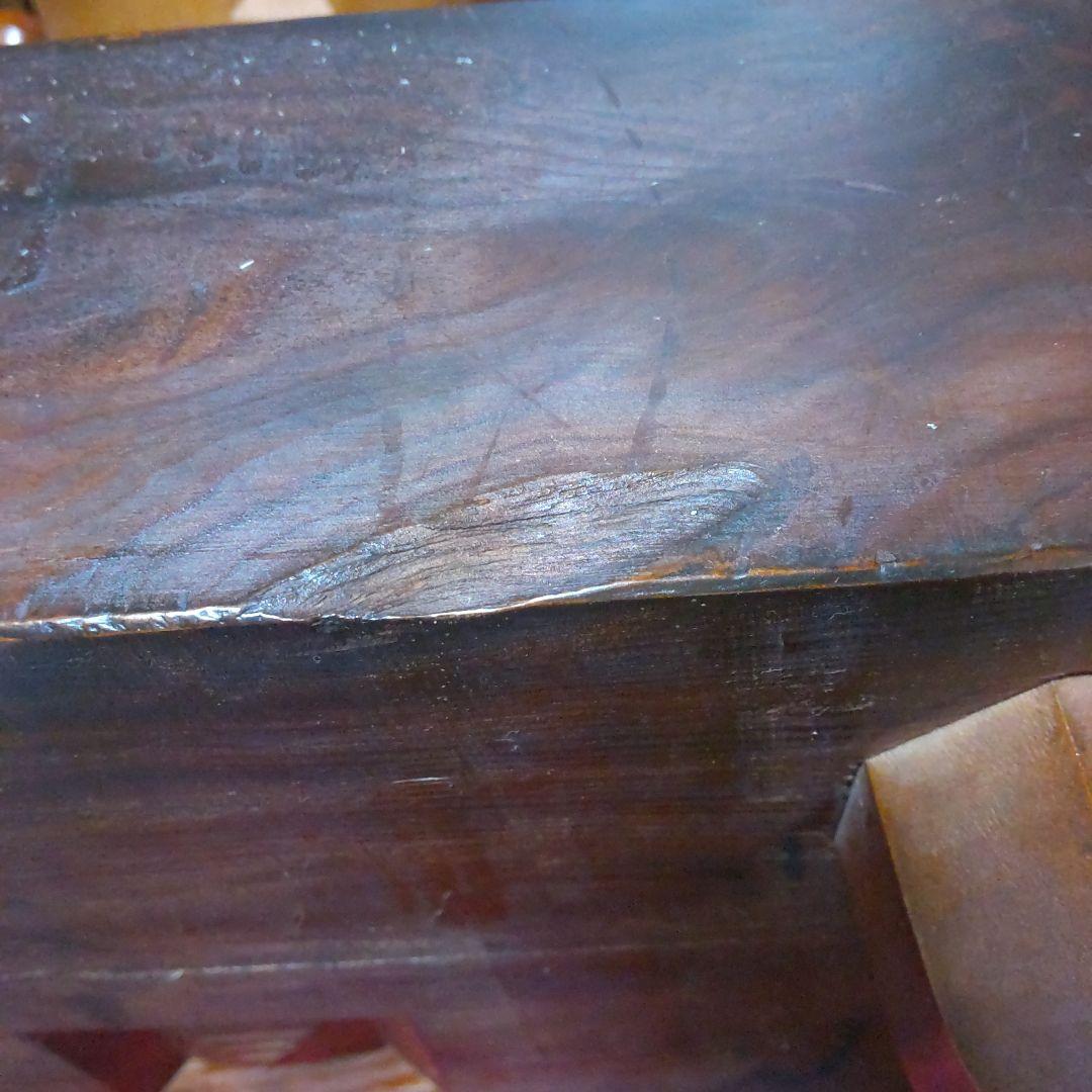 赤樫(あかがし)碁盤　真天地柾目　4.6寸　カバーなし