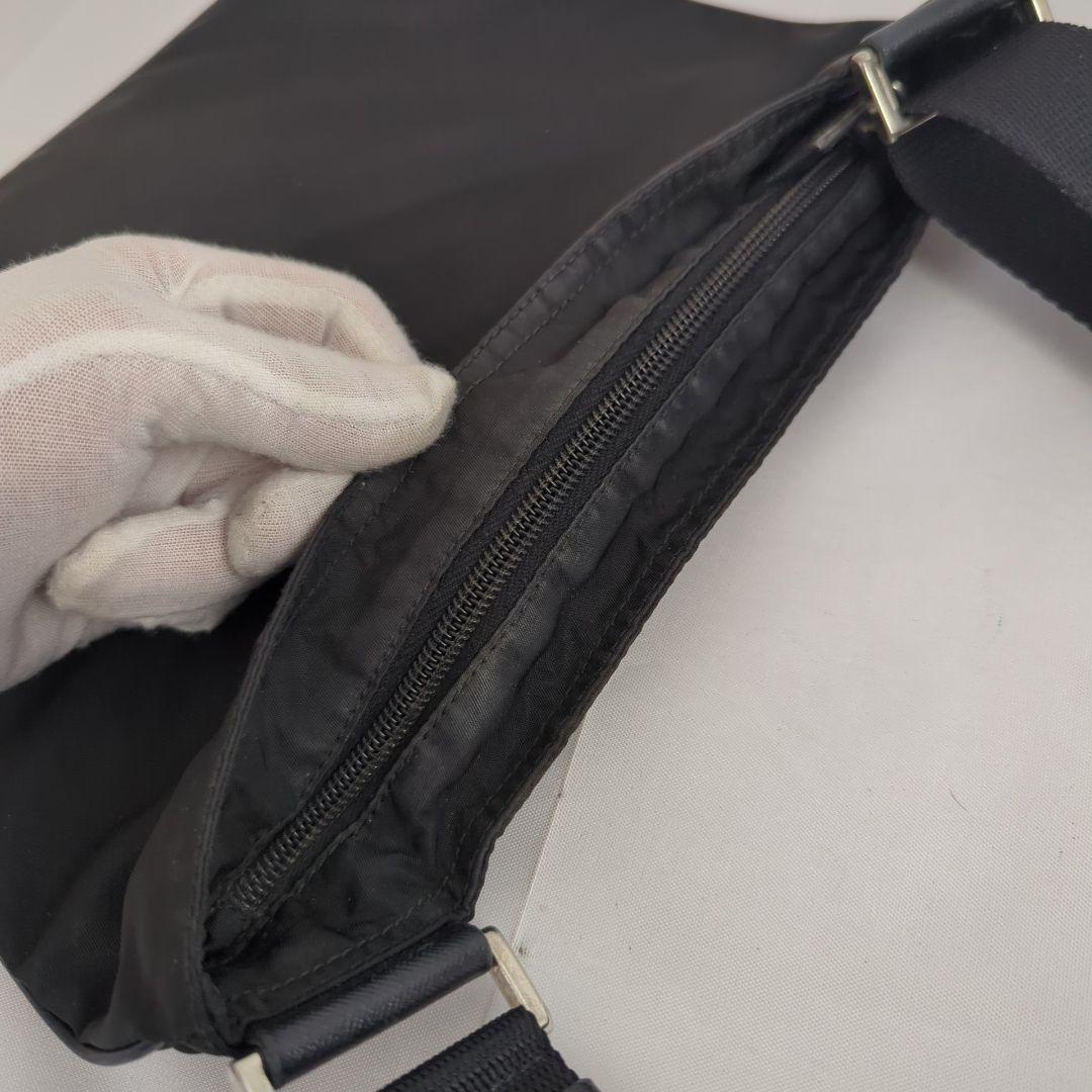 【良品】PRADA プラダ サコッシュ ナイロン ショルダーバッグ プレート