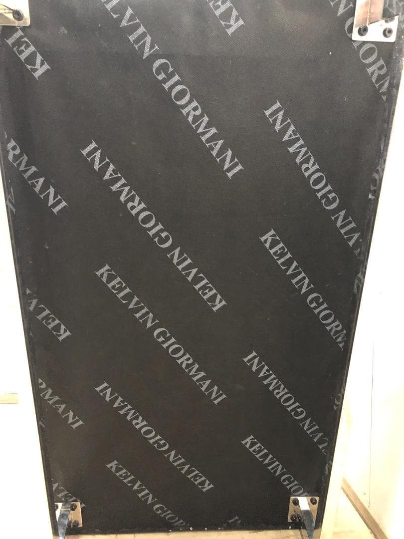 KELVIN GIORMANI 黒総革張り オットマン ブラック　75041-7