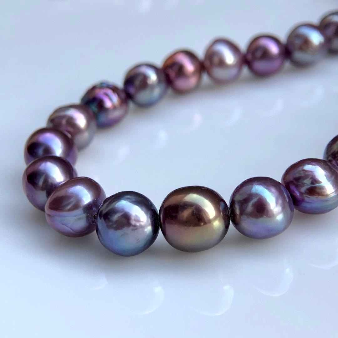 土下座チョコレートバロックパール　マルチカラー ネックレス連材BEN782