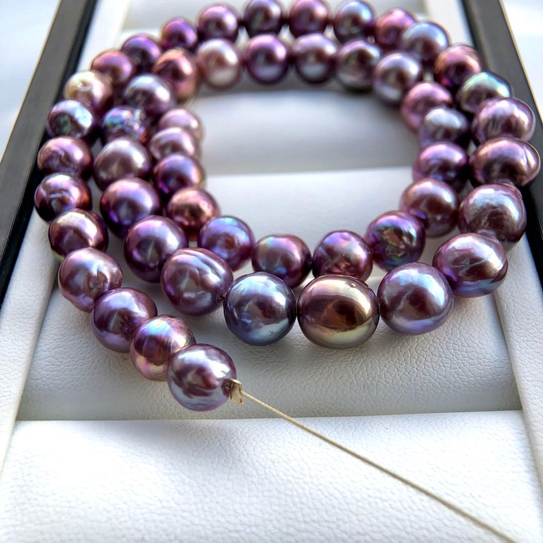 土下座チョコレートバロックパール　マルチカラー ネックレス連材BEN782