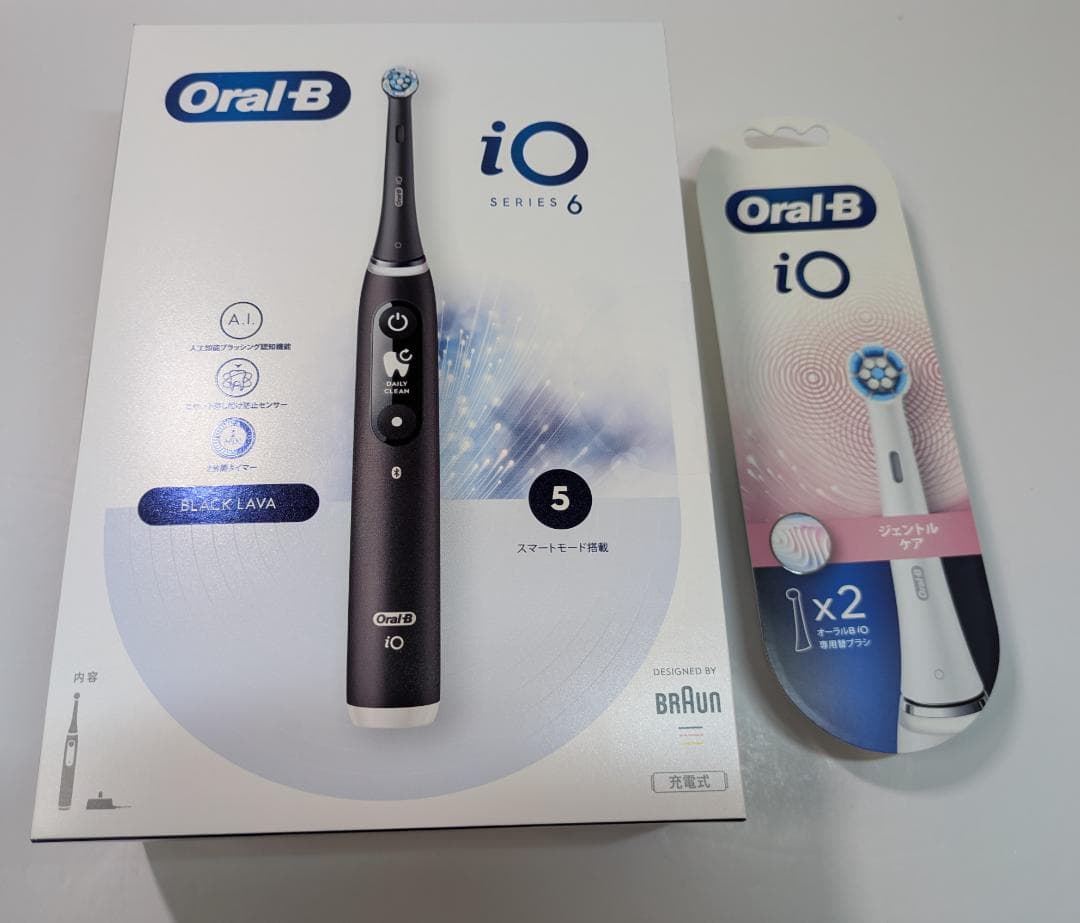 【新品】ブラウン 電動歯ブラシ オーラルB iO6　ブラシ 2本付き