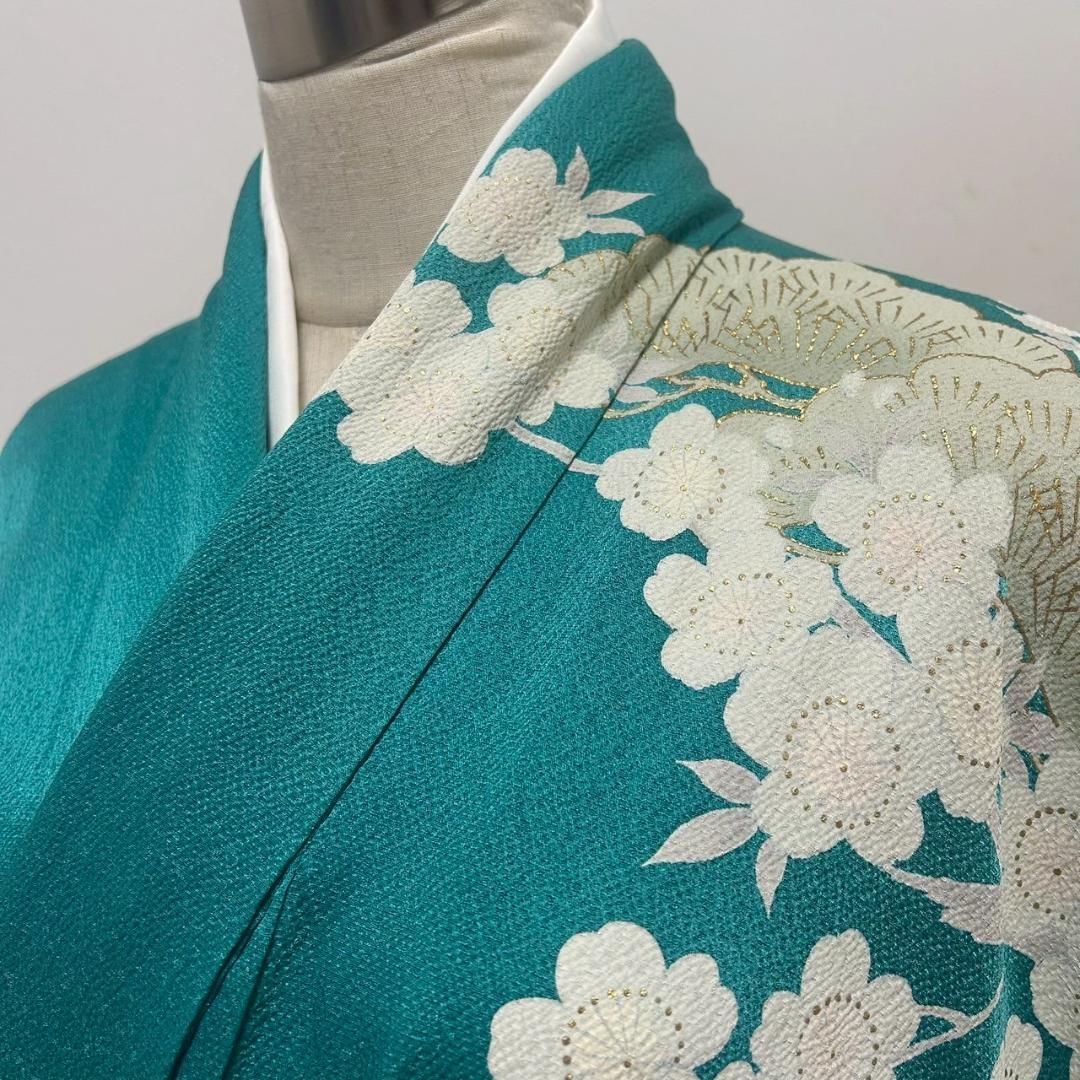 KP1755 振袖 身丈153cm 正絹 着物 成人式