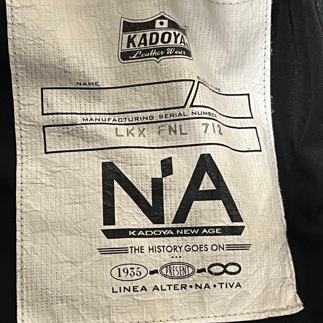 b*g様 【未使用】KADOYA FENNEL レザージャケット　ネイビー　バイ