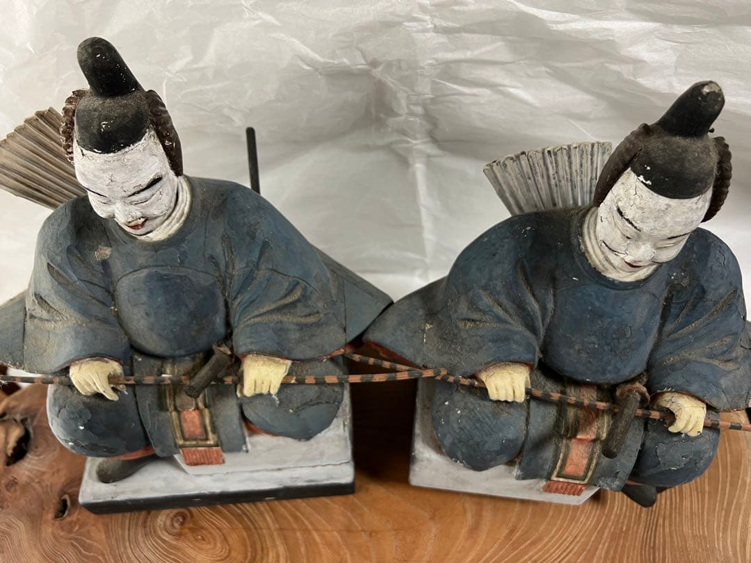 木彫　人形　2体