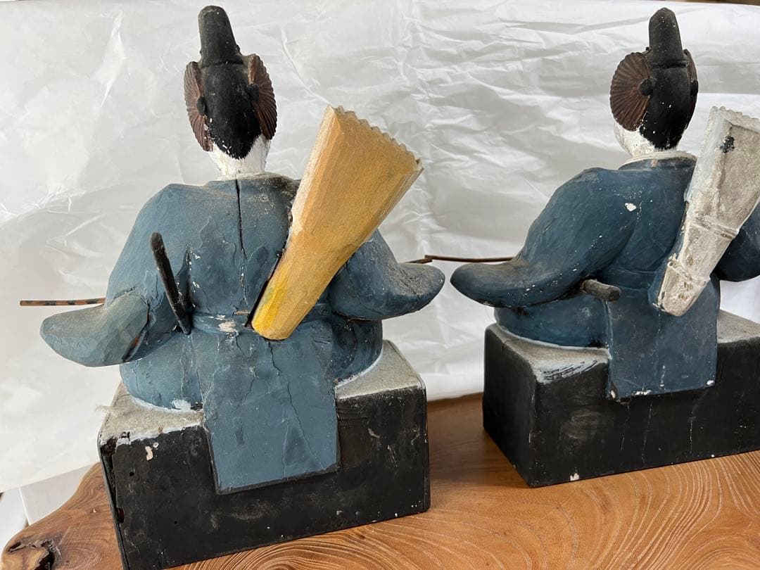 木彫　人形　2体