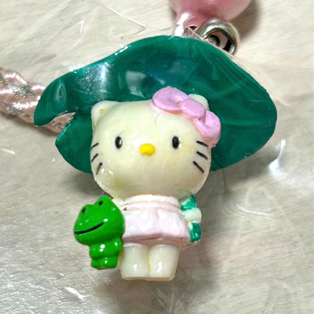 【匿名配送】 激レア ご当地 キティ 2005年製 葉っぱ 傘 かえる 雨の和