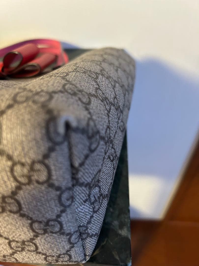 GUCCI リボン付きトートバッグ ベージュ/ピンク