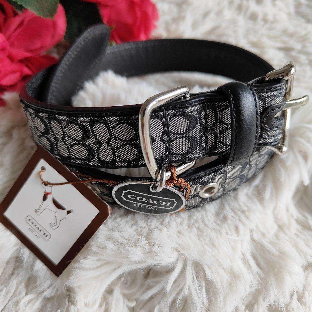 新品　コーチ　COACH　犬　首輪　中型犬　大型犬　ラージサイズ　シグネチャー