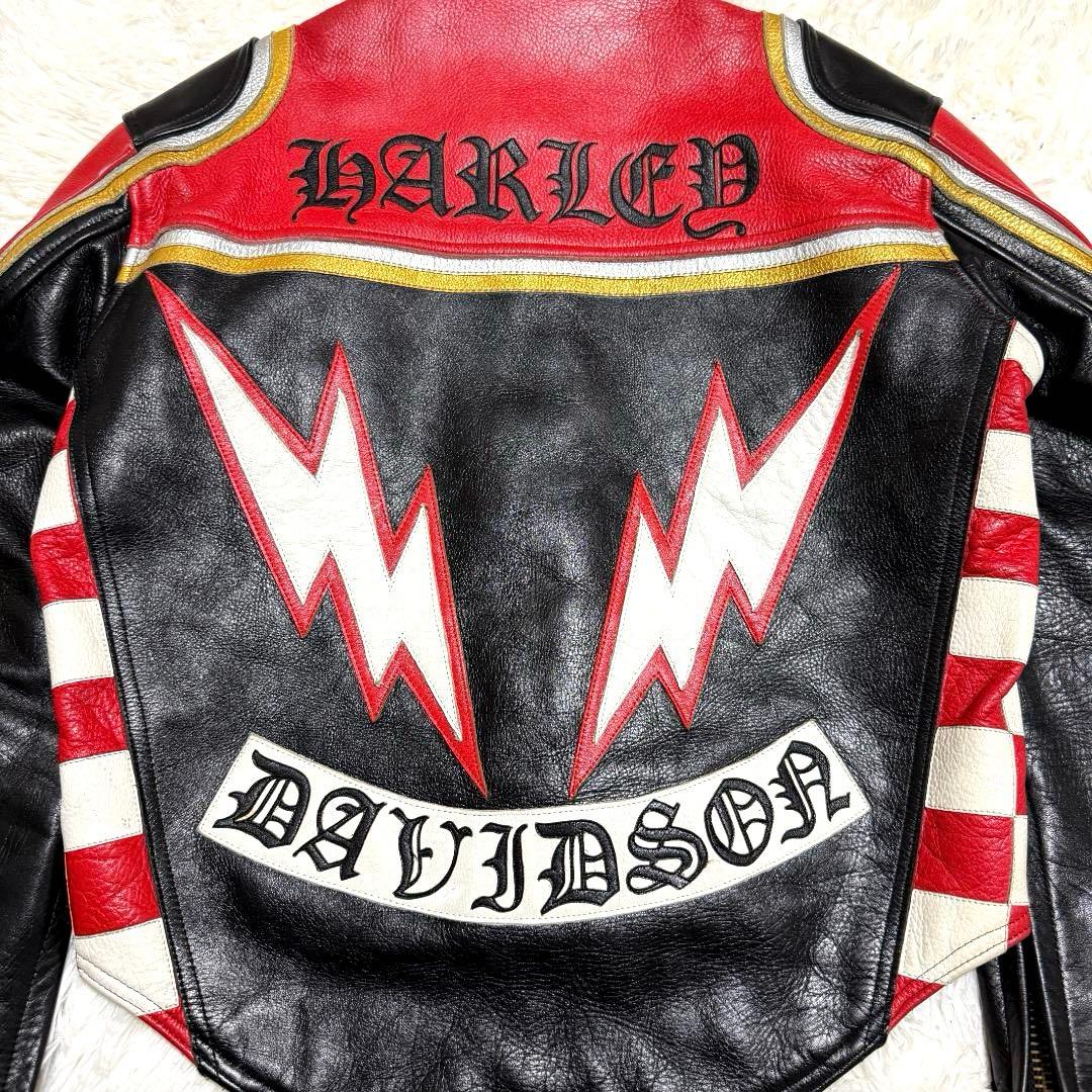 激レア⭐️ハーレーダビッドソン & マルボロマン 革ジャン ライダース 刺繍