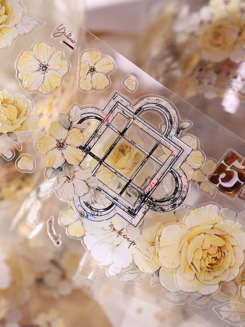 ⭐️SALE⭐️小白家文創《黄玫瑰》海外マスキングテープ マステ 【2745】