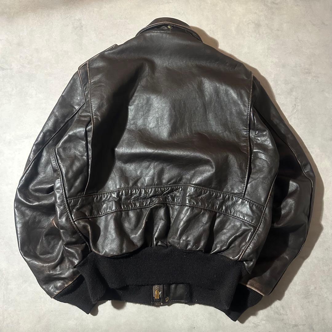 Schott A-2 フライト ジャケット レザー ブラウン