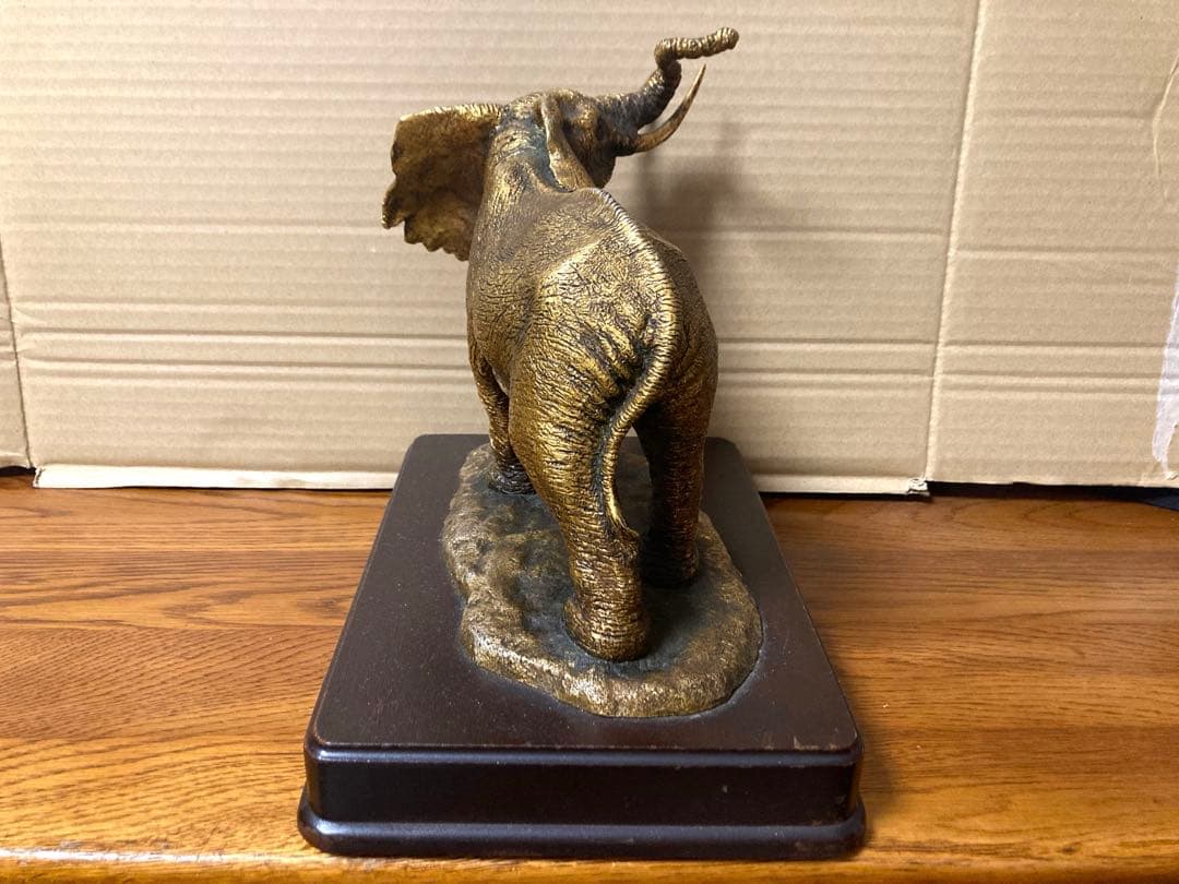 80年代 ビンテージ アンソニー・ジョーンズ ゴールデンエレファント ブロンズ像