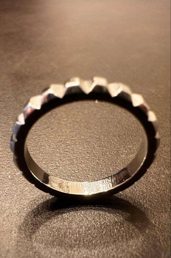 値下げしました ブシュロン クルドパリ プラチナ ミディアム ♯46 6号