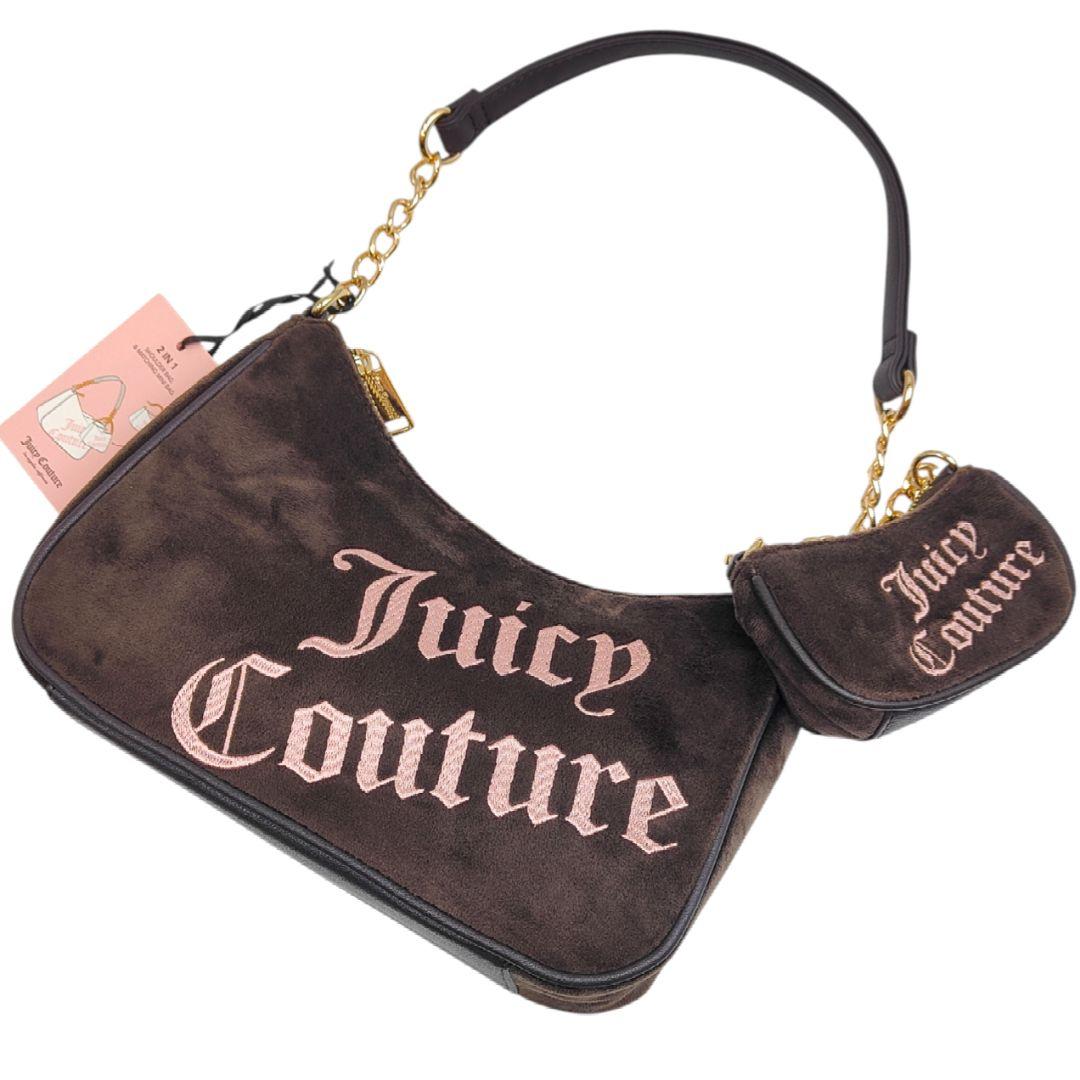 今期新作 ジューシークチュール ショルダーバッグ ポーチ付 人気モデル ブラウン
