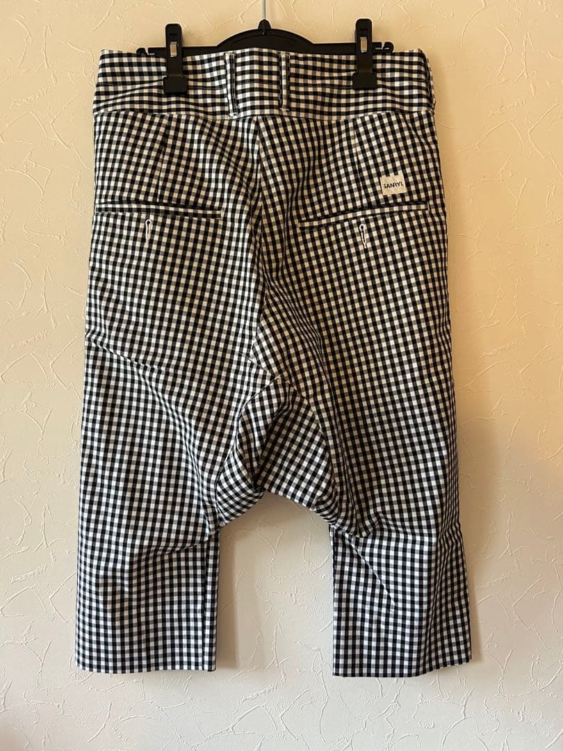 FUMITO GANRYUギンガムチェック サルエルパンツ