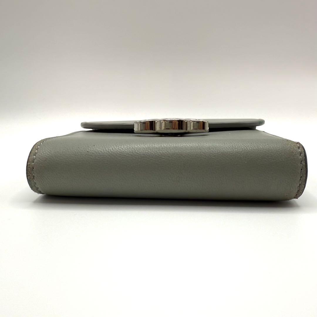 セリーヌCELINE トリオンフ スモールトリフォールド 3つ折り財布 グレー