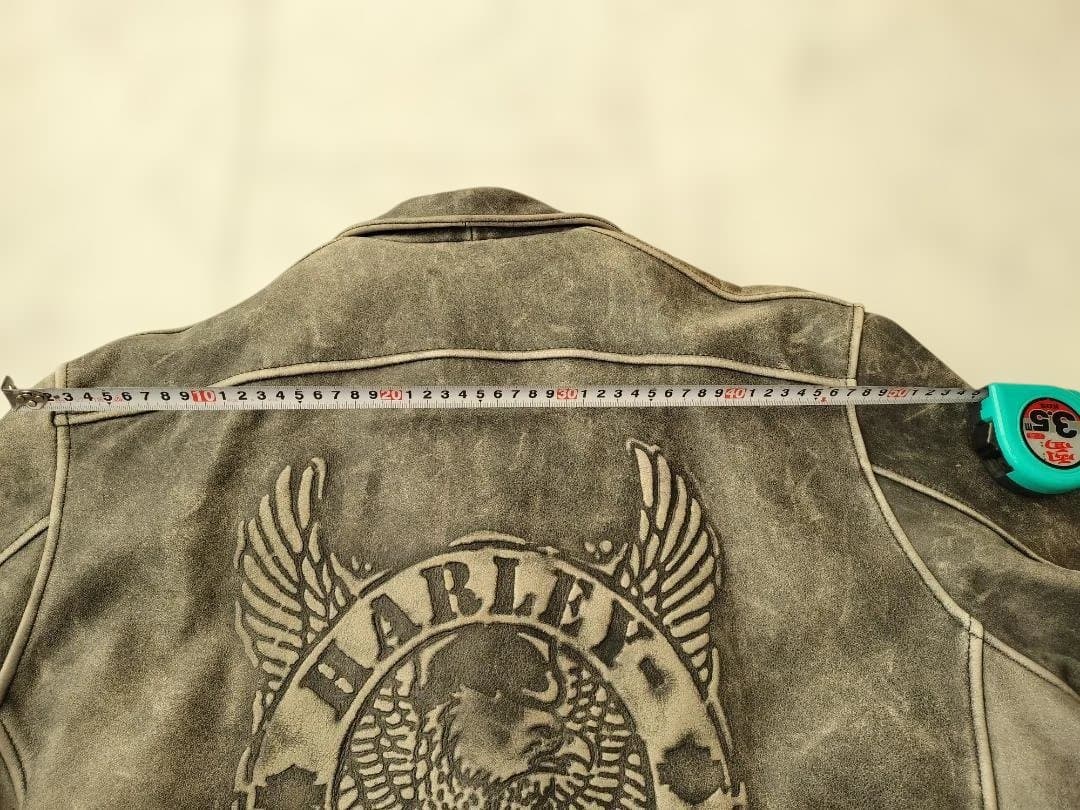 Harley Davidson シングルライダースジャケット グレー