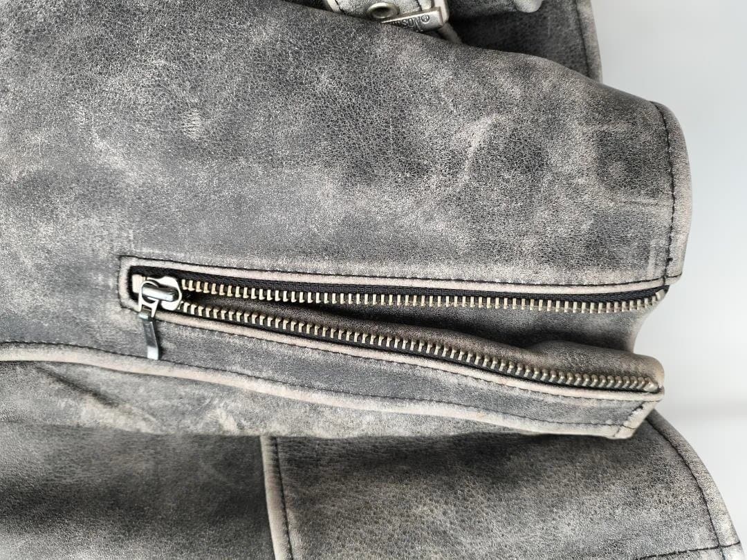 Harley Davidson シングルライダースジャケット グレー