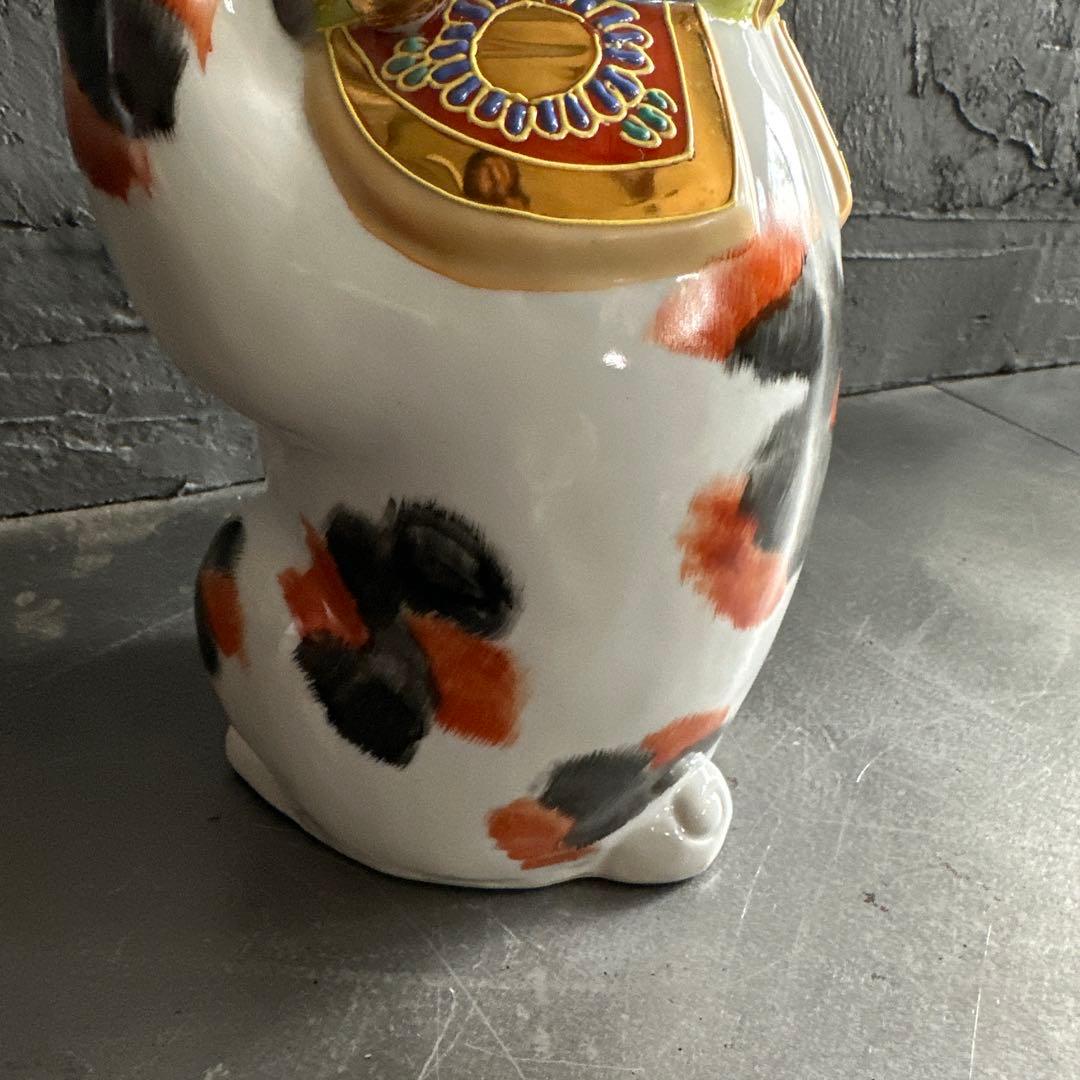 ヴィンテージ九谷焼　開運縁起物招き猫　希少品三毛猫