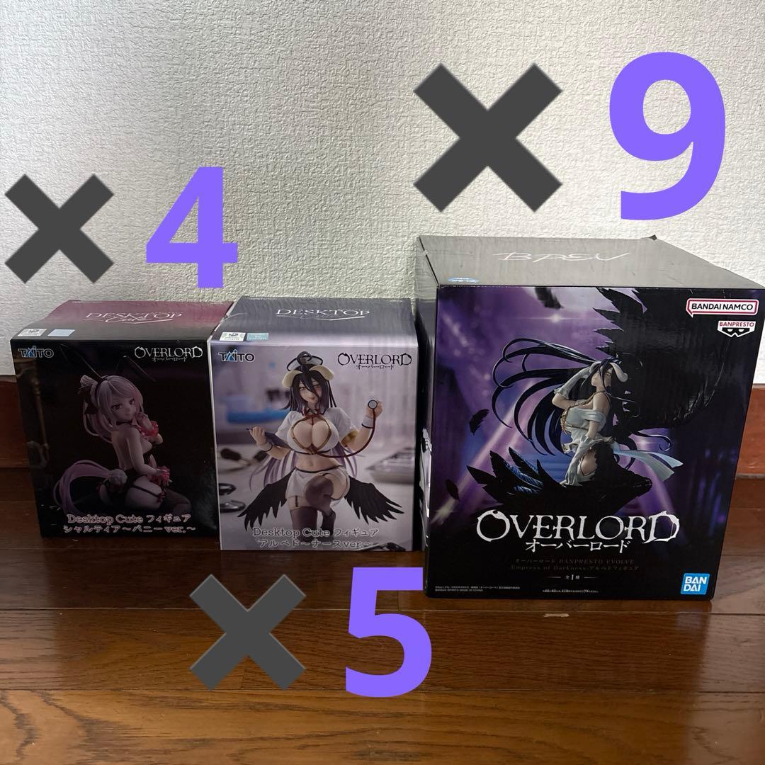 【オーバーロード】アルベド シャルティア　プライズフィギュア　18個セット