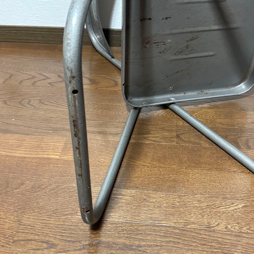 ビンテージ レトロ コロナビール フォールディングチェア パイプ椅子