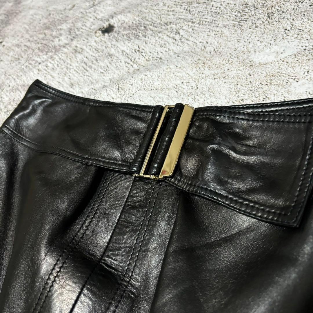 GUCCI グッチ ラムスキン レザー スカート 38サイズ