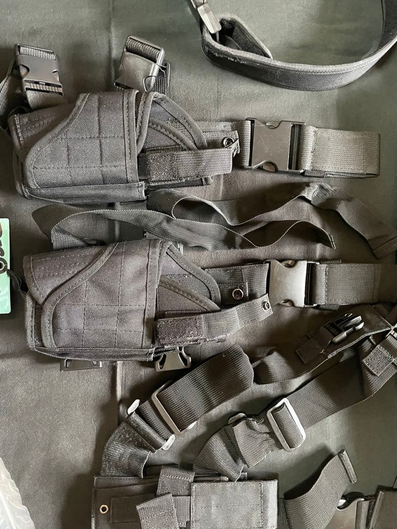サバゲ　装備品セット　V1ベスト　カーキー　ホルスター　マグポーチ　ベルト