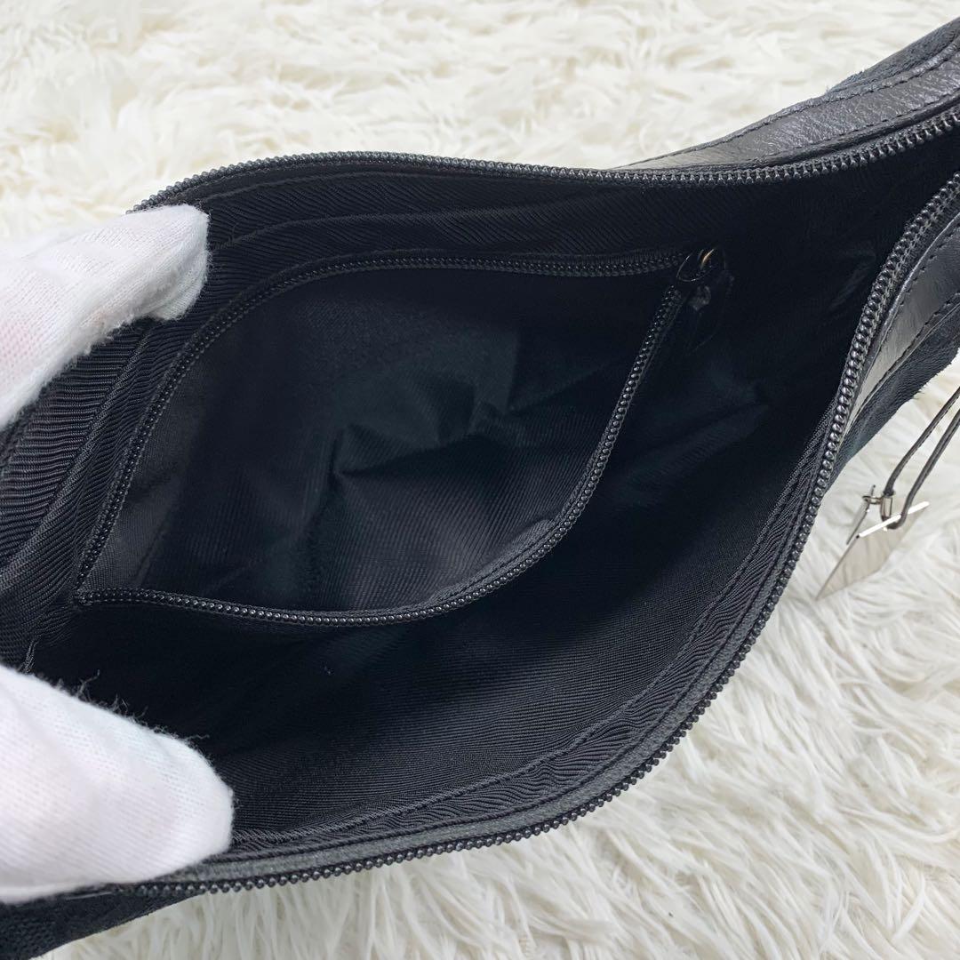 【✨極美品✨】グッチ ワンショルダーバッグ GGキャンバス ブラック