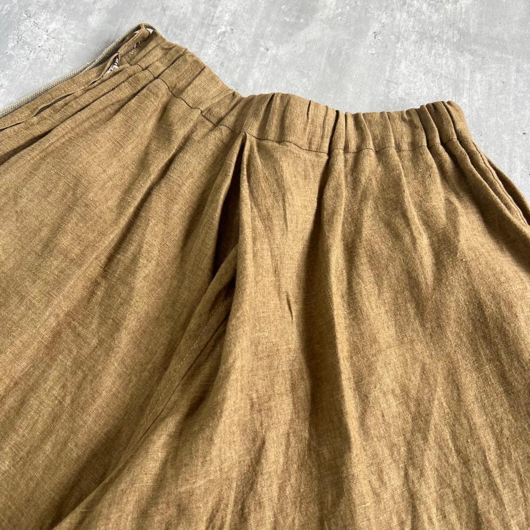 Y's　ワイズ　ヨウジヤマモト　リネン100%　スカートパンツ　ナチュラル　S