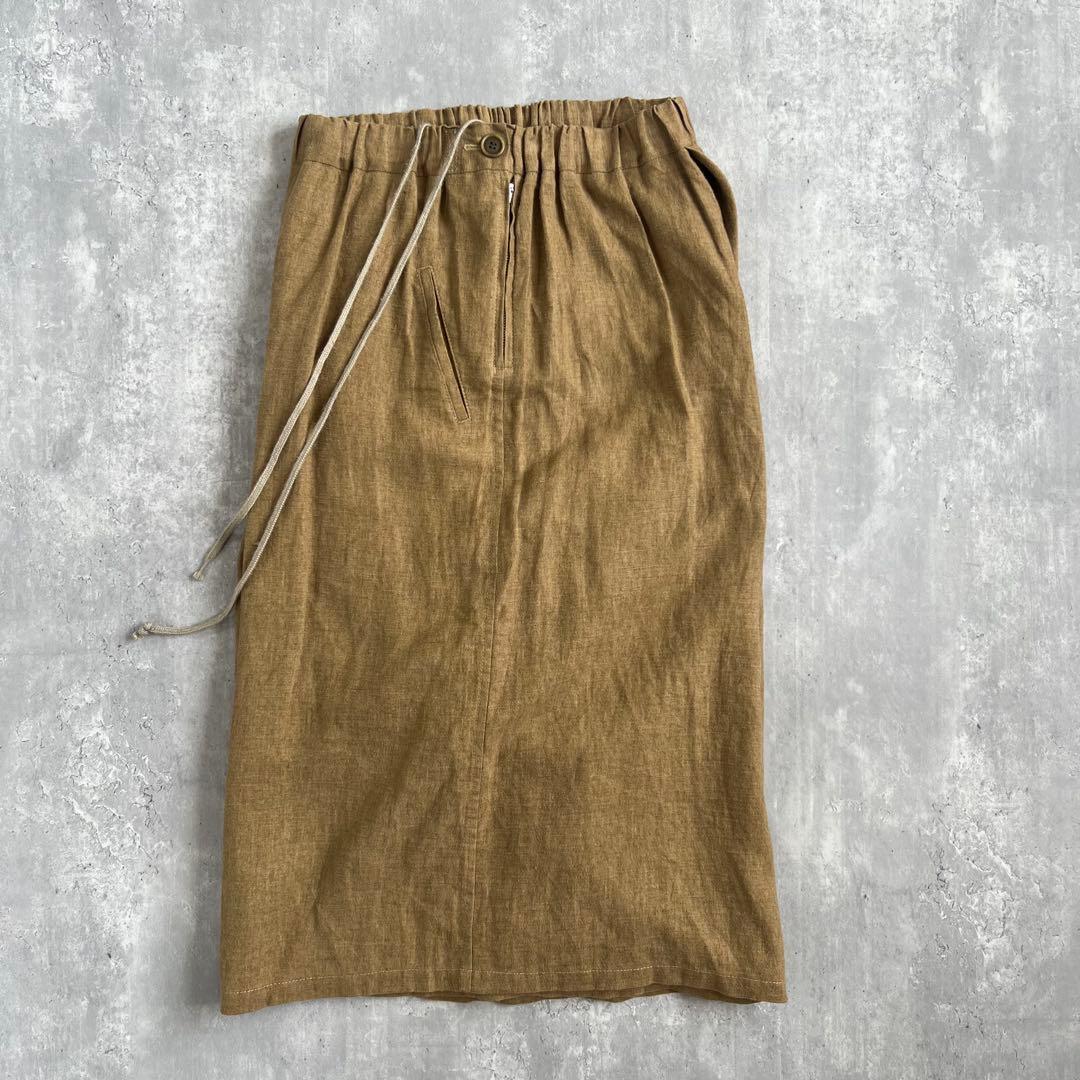 Y's　ワイズ　ヨウジヤマモト　リネン100%　スカートパンツ　ナチュラル　S