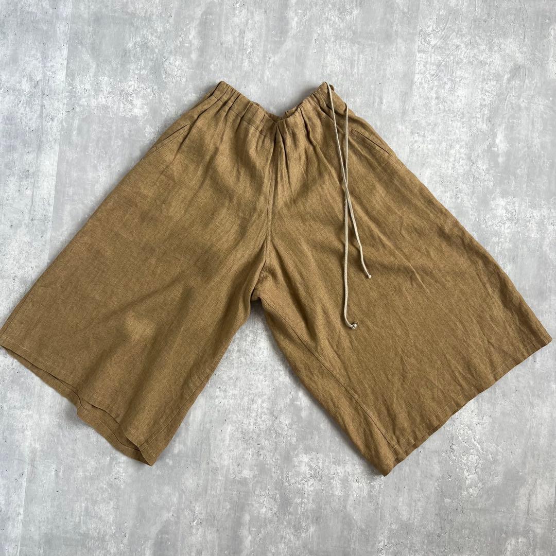 Y's　ワイズ　ヨウジヤマモト　リネン100%　スカートパンツ　ナチュラル　S