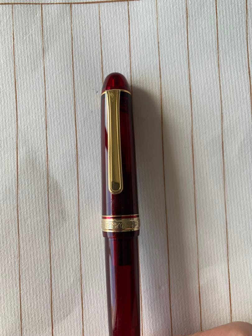 プラチナ 3776 ボルドー 万年筆 14K
